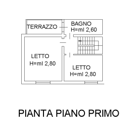 planimetria TERRATETTO IN VENDITA ALL'ASTA IN VIA G. STROPPE, BADIA POLESINE (RO) - 1