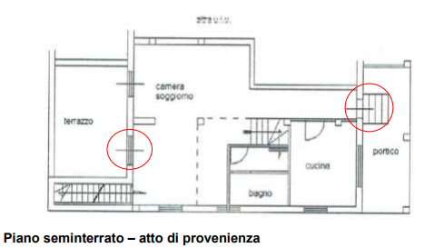 planimetria ABITAZIONE IN VENDITA ALL'ASTA, LOC. SELVA DEL G., SORIANO NEL C. (VT) - 1