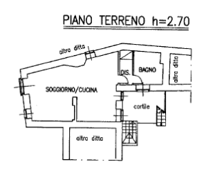 planimetria TRILOCALE IN VENDITA ALL'ASTA IN BORGATA PIANCERA, GIAVENO (TO) - 1