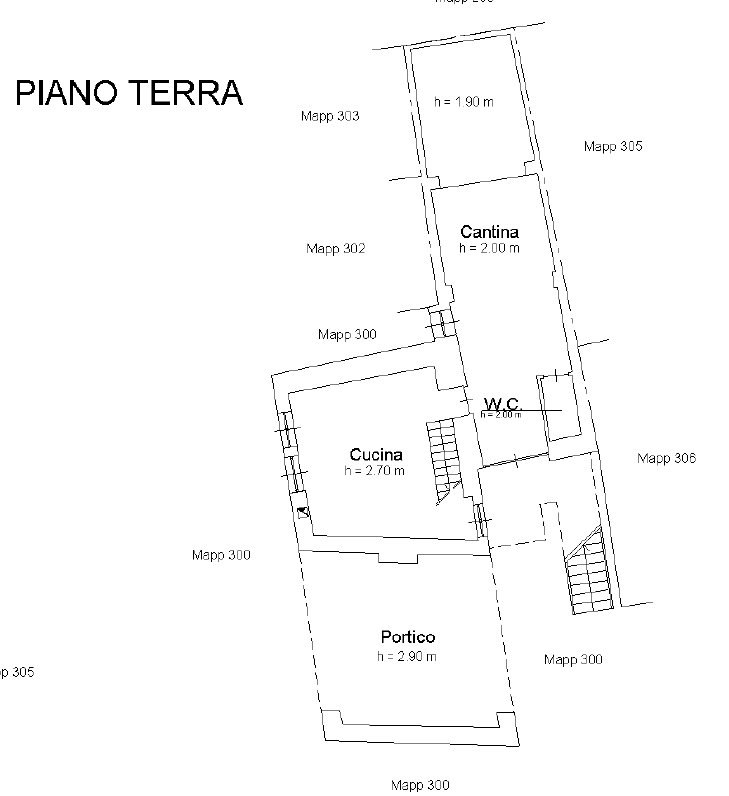 planimetria CASA SINGOLA IN VENDITA ALL'ASTA IN STRADA VILLE, CAIRO MONTENOTTE (SV) - 1