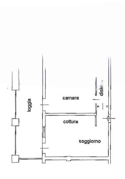 planimetria TRILOCALE IN VENDITA ALL'ASTA IN VIALE EUROPA, BORGORICCO (PD) - 1