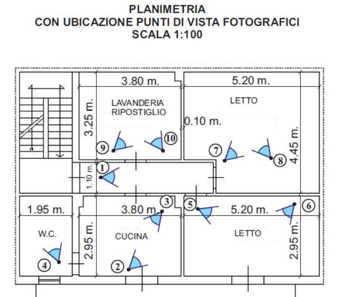 planimetria TRILOCALE IN VENDITA ALL'ASTA IN VIA LIVORNO, GELA (CL) - 1
