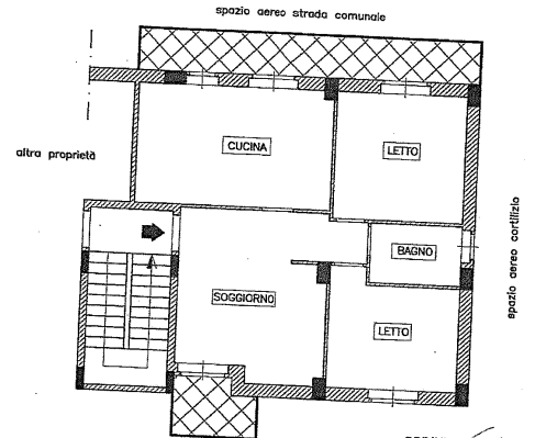 planimetria TRILOCALE IN VENDITA ALL'ASTA IN VIA GERACE, CATANZARO (CZ) - 1