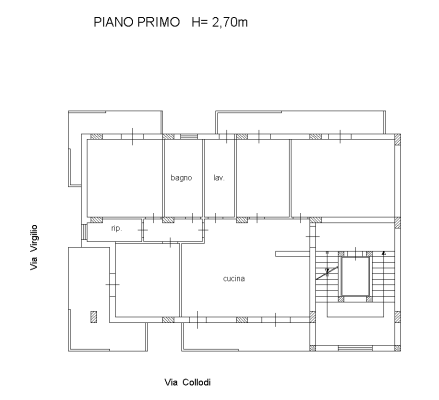 planimetria QUADRILOCALE IN VENDITA ALL'ASTA IN VIA C. COLLODI, CARLENTINI (SR) - 1