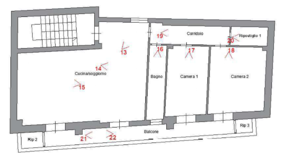 planimetria TRILOCALE IN VENDITA ALL'ASTA IN VIA SAN MARCELLINO, MARIGLIANO (NA) - 1