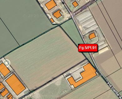 planimetria TERRENO IN VENDITA ALL'ASTA IN VIA DEI 5 PRATI, CASTENEDOLO (BS) - 1