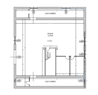 planimetria DEPOSITO IN VENDITA ALL'ASTA, C.DA S. CALCAGNA, ROCCA S. GIOVANNI (CH) - 1