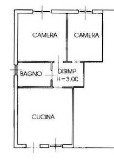 planimetria TRILOCALE IN VENDITA ALL'ASTA IN VIA CASTRINA, TRAVAGLIATO (BS) - 1
