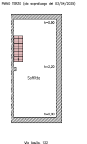 planimetria TERRATETTO IN VENDITA ALL'ASTA IN VIA AQUILA, CELANO (AQ) - 1