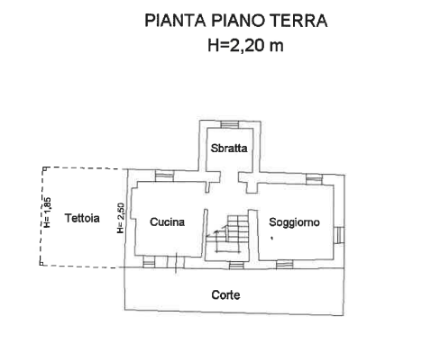 planimetria ABITAZIONE IN VENDITA ALL'ASTA IN VIA MARCADOR, BORGO VALBELLUNA (BL) - 1