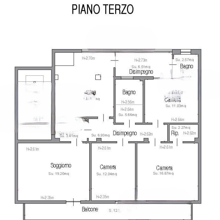 planimetria QUADRILOCALE IN VENDITA ALL'ASTA IN VIA LIGURIA, QUARTU SANT'ELENA (CA) - 1