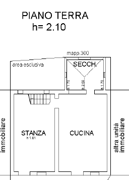 planimetria CASA SINGOLA IN VENDITA ALL'ASTA IN VIA CONCILIAZIONE, M.TAGLIAMENTO (VE) - 1