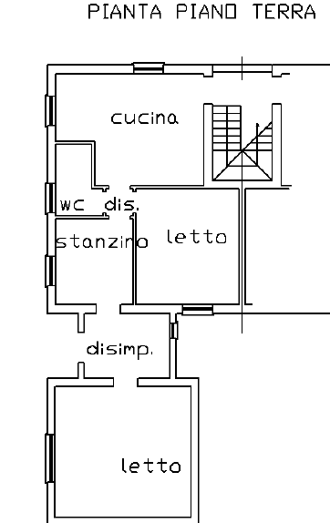 planimetria TRILOCALE IN VENDITA ALL'ASTA IN VIA CHIARONI, S.M. DI VENEZZE (RO) - 1