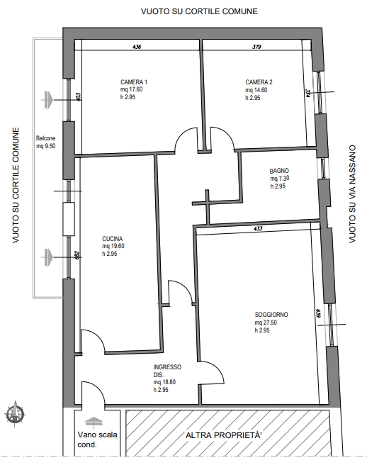 planimetria APPARTAMENTO ALL'STA IN VIA LOMELLINA, VOGHERA (PV) - 1