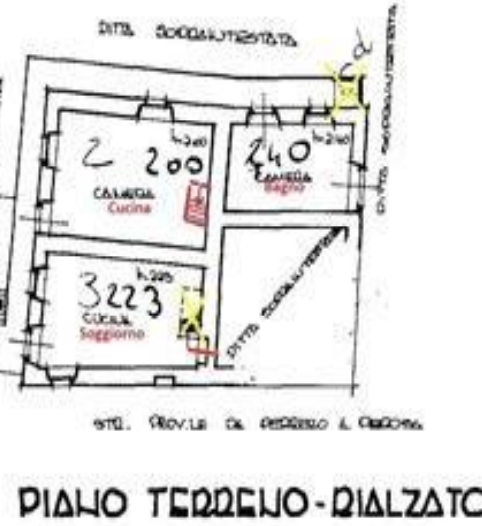 planimetria CASA SINGOLA IN VENDITA ALL'ASTA IN LOCALITA' SAGNE, PERRERO (TO) - 1