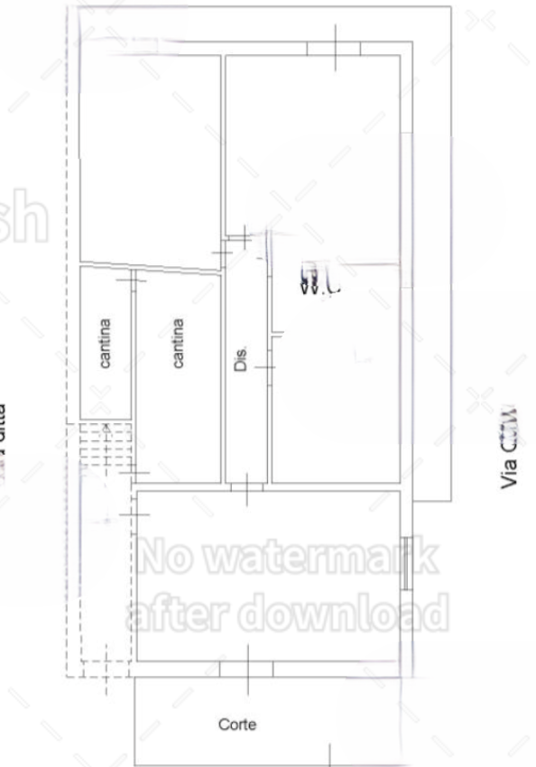 planimetria QUADRILOCALE IN VENDITA ALL'ASTA IN VIA S.PAOLO, ADRANO (CT) - 1