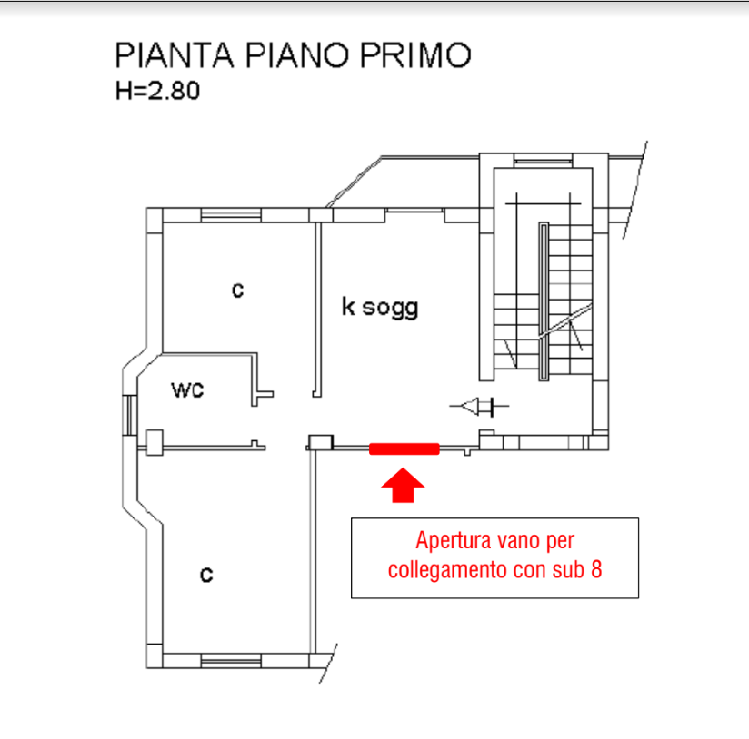 planimetria TRILOCALE CON CANTINA ALL'ASTA IN LOC. CASINO GRAZIANO, ROCCHETTA A VOLTURNO (IS) - 1