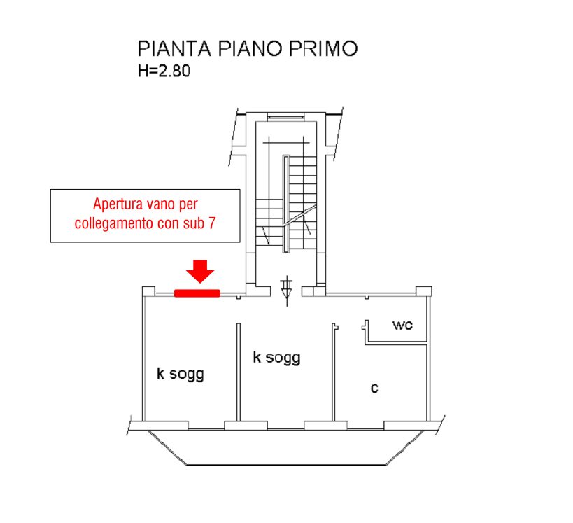 planimetria TRILOCALE CON CANTINA ALL' ASTA IN LOC. CASINO GRAZIANO, ROCCHETTA A VOLTURNO (IS) - 1