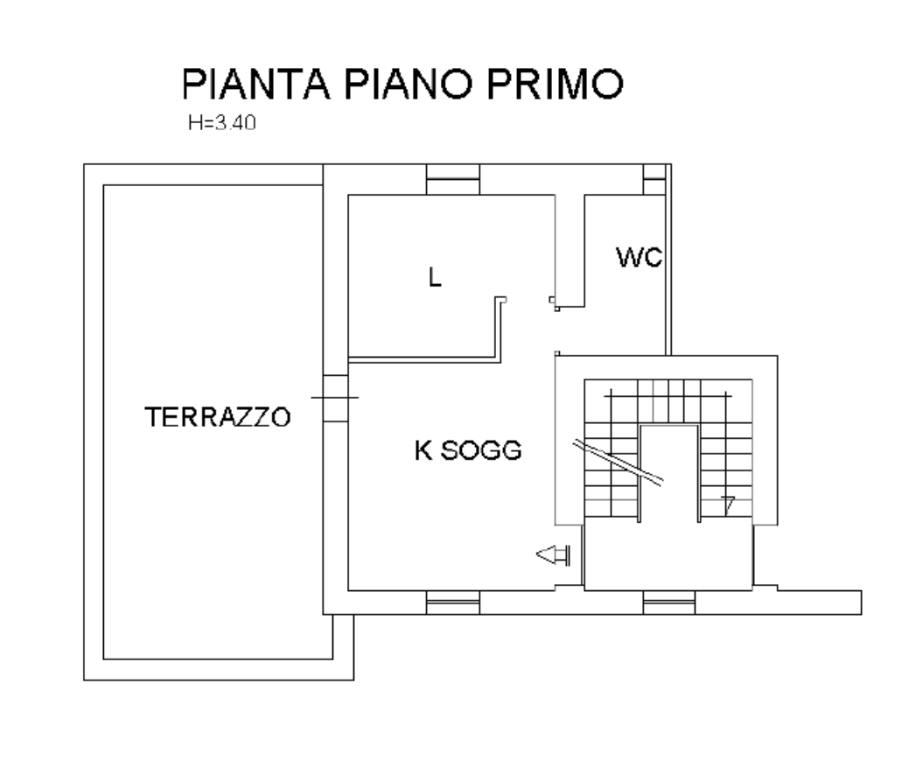 planimetria BILOCALE ALL'ASTA IN LOCALITA' CASINO GRAZIANO, ROCCHETTA A VOLTURNO (IS) - 1