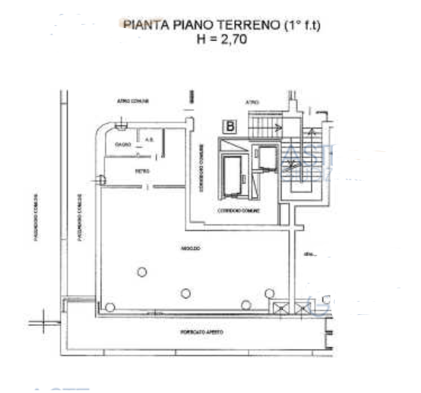 planimetria NEGOZIO CON BOX ALL'ASTA IN VIA VAL DELLA TORRE, TORINO (TO) - 1