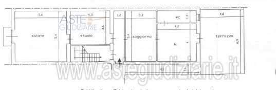 planimetria AMPIO APPARTAMENTO SU DUE LIVELLI IN CORSO ITALIA, GIARRE (CT) - 1