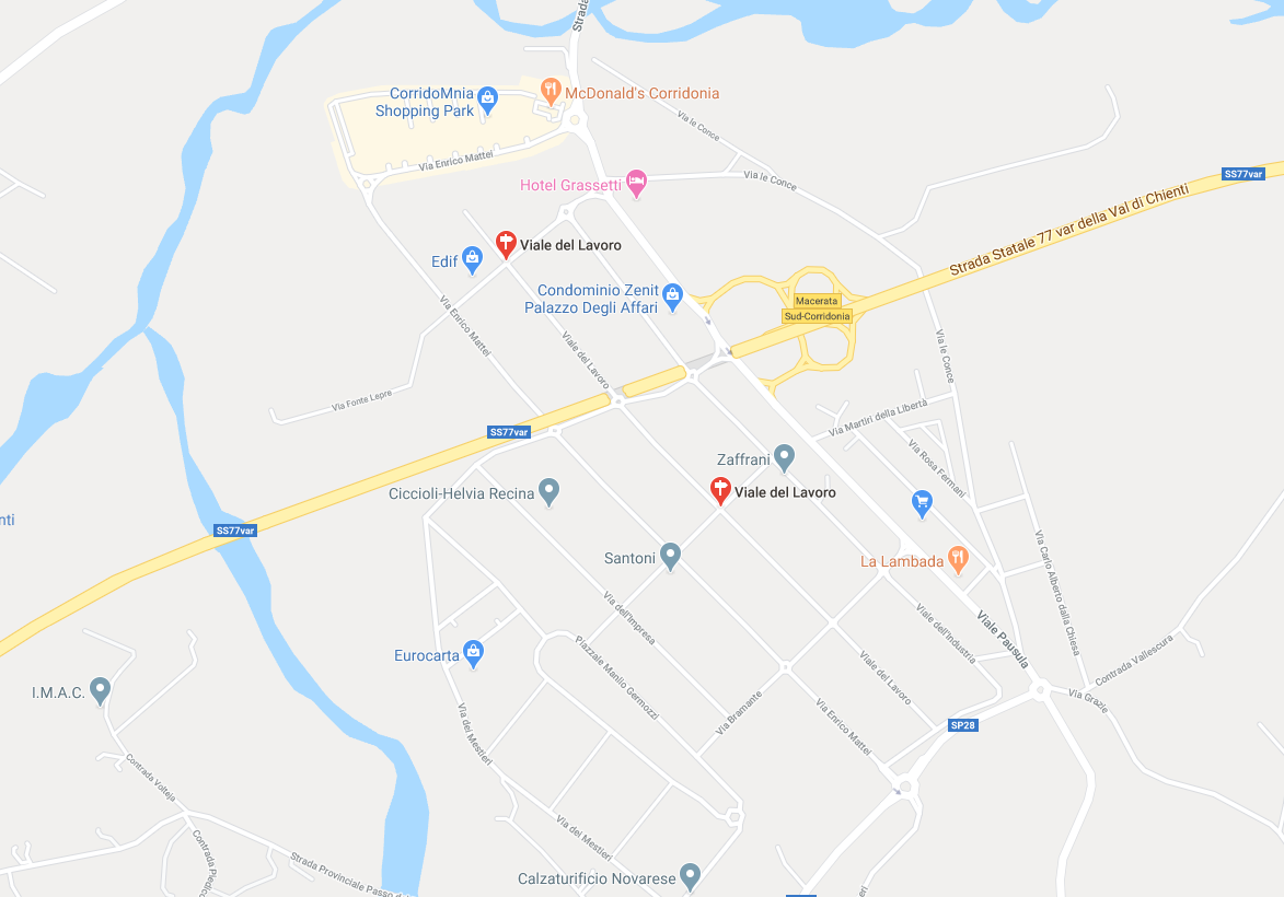 planimetria BOX AUTO ALL'ASTA IN VIA DEL LAVORO, CORRIDONIA (MC) - 1