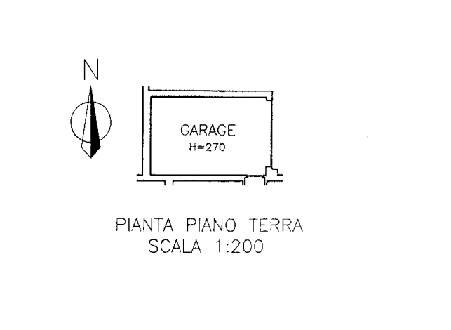 planimetria CASA INDIPENDENTE SU TRE LIVELLI ALL'ASTA IN VIA F. BARACCA, NOVENTA PADOVANA (PD) - 1