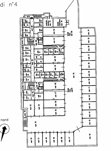 planimetria QUADRILOCALE CON BOX E CANTINA ALL'ASTA IN VIA RINALDO RIGOLA, BIELLA (BI) - 1