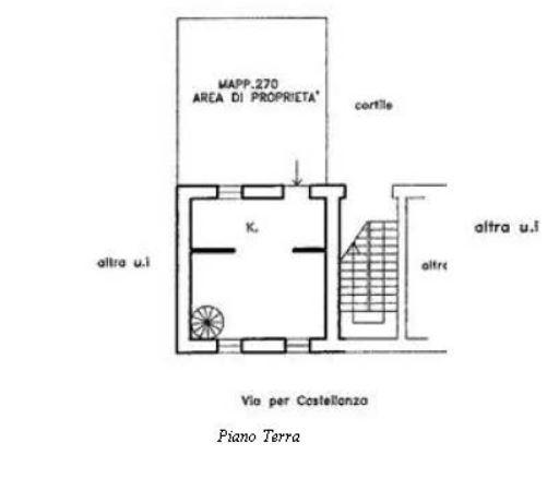 planimetria BILOCALE SU DUE LIVELLI CON ACCESSORI ALL'ASTA IN VIA PER CASTELLANZA, LEGNANO (MI) - 1