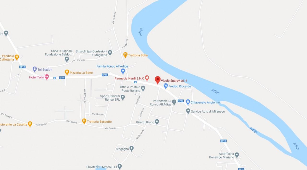 planimetria CASA INDIPENDENTE DA RISTRUTTURARE ALL'ASTA IN VICOLO SPARAVIERI, RONCO ALL'ADIGE(VR) - 1
