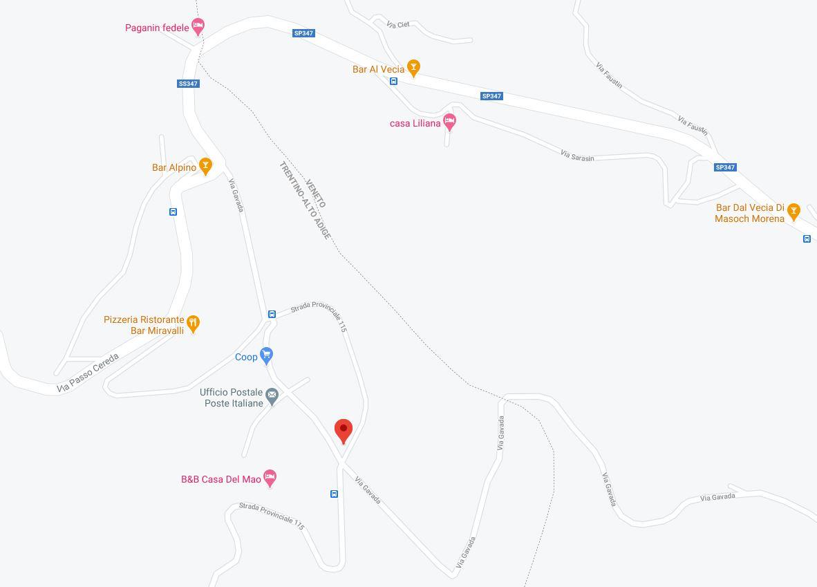 planimetria PORZIONE DI QUADRIFAMILIARE CON BOX ALL'ASTA IN VIA DON PIETRO SIMION, SAGRON MIS(TN) - 1