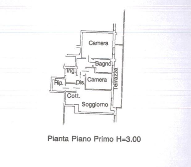 planimetria TRILOCALE CON GARAGE ALL'ASTA IN VIA CASTELLO, CONSELVE (PD) - 1