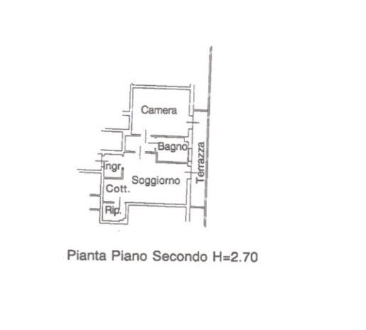 planimetria BILOCALE CON GARAGE ALL'ASTA IN VIA CASTELLO, CONSELVE (PD) - 1