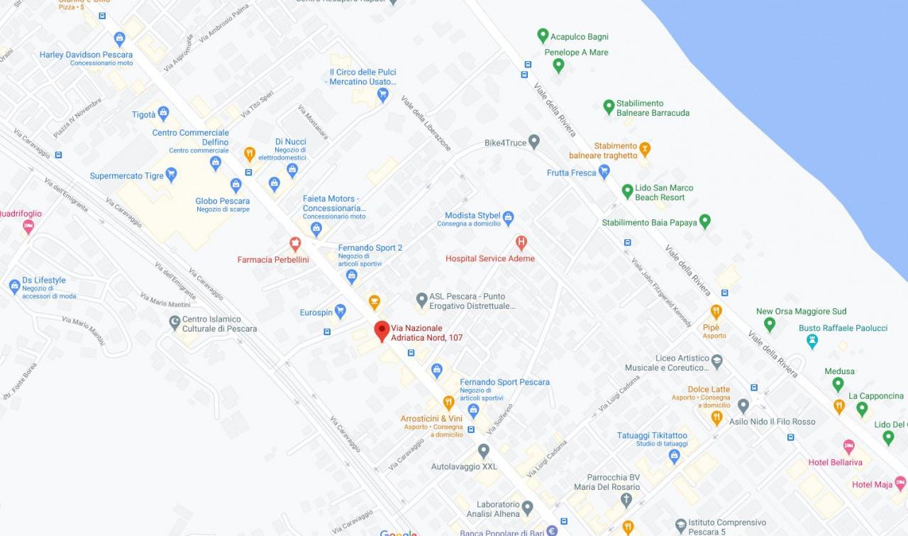 planimetria QUADRILOCALE ALL'ASTA IN VIA NAZIONALE ADRIATICA NORD, PESCARE (PE) - 1