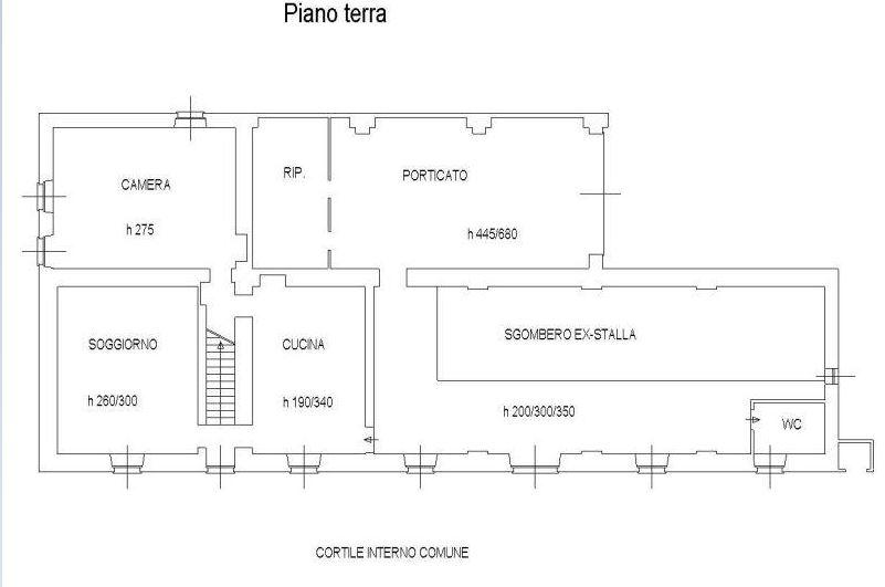 planimetria CASCINA CON TERRENO ALL'ASTA IN CONTRADA CASCINA BOSSOLA, SALA MONFERRATO (AL) - 1