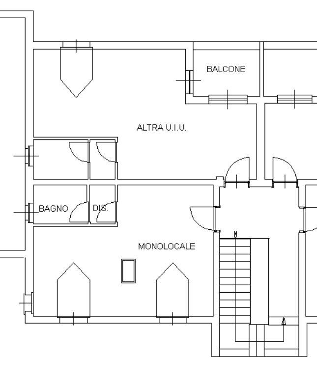 planimetria BILOCALE MANSARDATO CON BOX E CANTINA ALL'ASTA IN REGIONE PRALUNGO, LA CASSA (TO) - 1