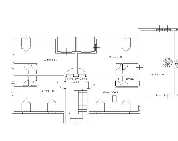planimetria MONOLOCALE MANSARDATO CON BOX E CANTINA ALL'ASTA IN REGIONE PRALUNGO, LA CASSA (TO) - 1