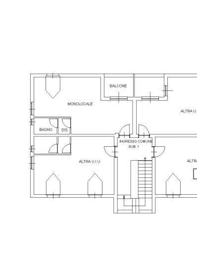 planimetria MONOLOCALE MANSARDATO CON BOX E CANTINA ALL'ASTA IN REGIONE PRALUNGO, LA CASSA (TO) - 1