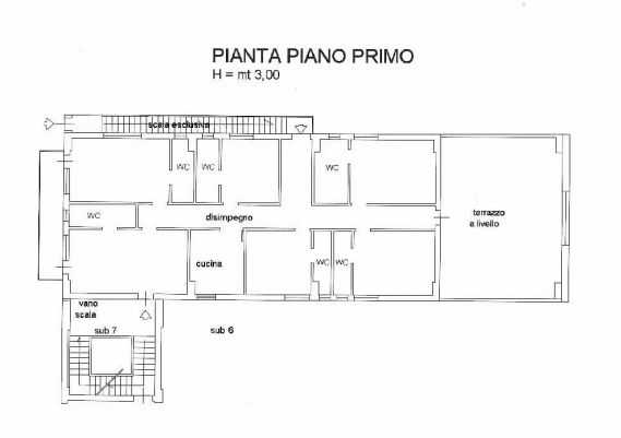 planimetria AMPIO UFFICIO ALL'ASTA IN VIA VECCHIA PROVINCIALE PONTIMELE, REGGIO CALABRIA (RC) - 1