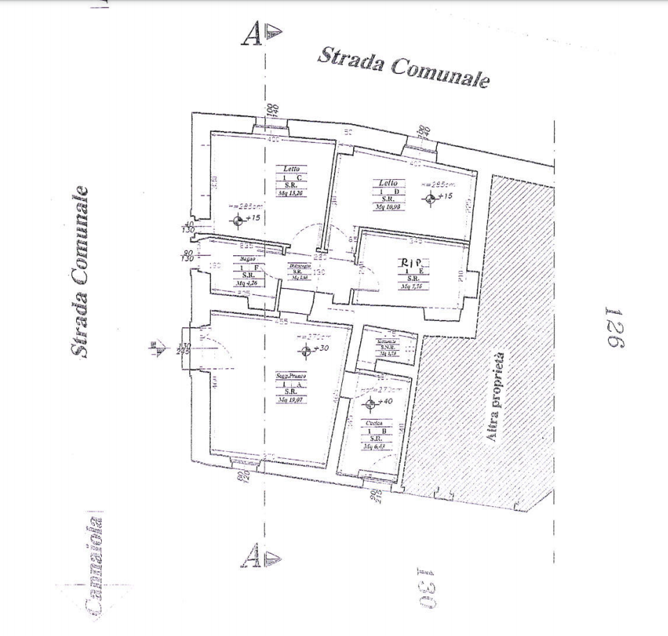 planimetria TRILOCALE ALL'ASTA IN STRADA SECONDA, LOCALITA' FABBRI, MONTEFALCO (PG) - 1