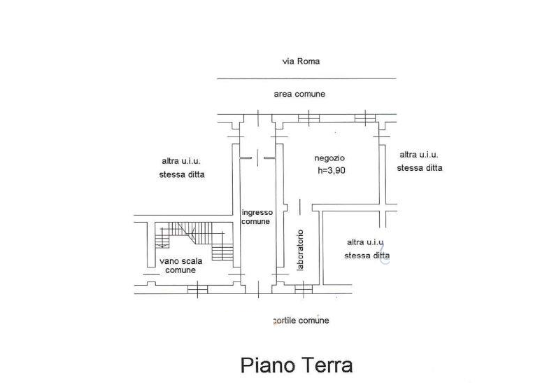 planimetria AMPIO APPARTAMENTO CON CANTINA ALL'ASTA IN VIA ROMA, TRICERRO (VC) - 1