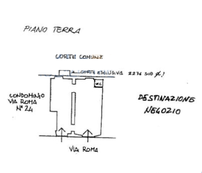 planimetria NEGOZIO CON MAGAZZINO ALL'ASTA IN VIA ROMA, CENTRO STORICO, L'ACQUILA (AQ) - 1