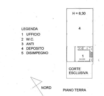 planimetria CAPANNONE CON UFFICI ALL'ASTA IN VIA MANZONI, FOSSALTA DI PORTOGRUARO (VE) - 1