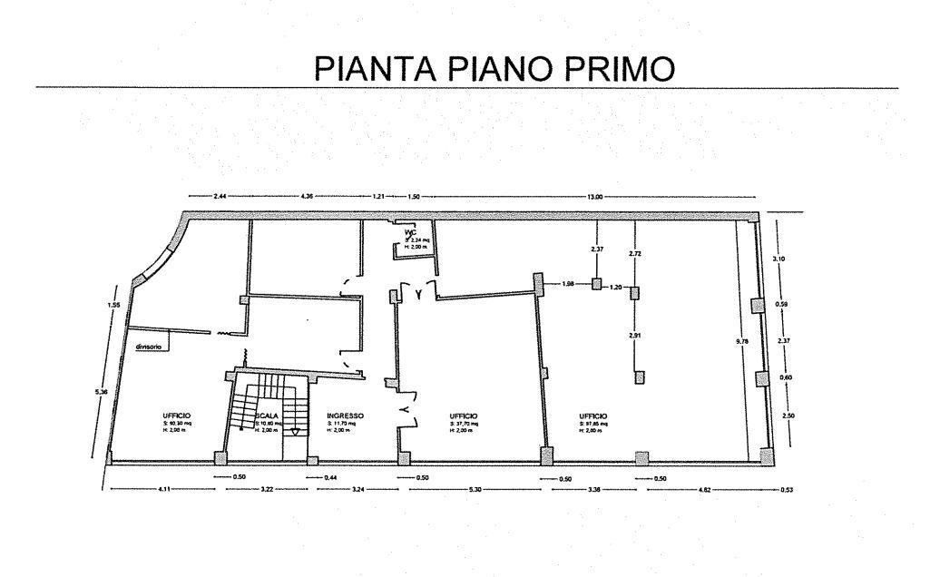 planimetria AMPIO UFFICIO ALL'ASTA IN GALLERIA OGNISSANTI, PADOVA (PD) - 1