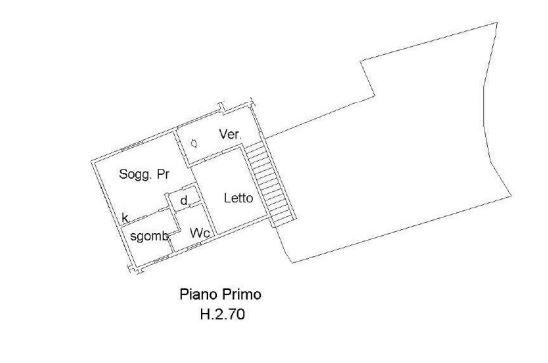 planimetria BILOCALE CON GIARDINO ALL'ASTA IN LOC. LU LAMONI, RESIDENCE MIRICE, AGLIENTU (SS) - 1