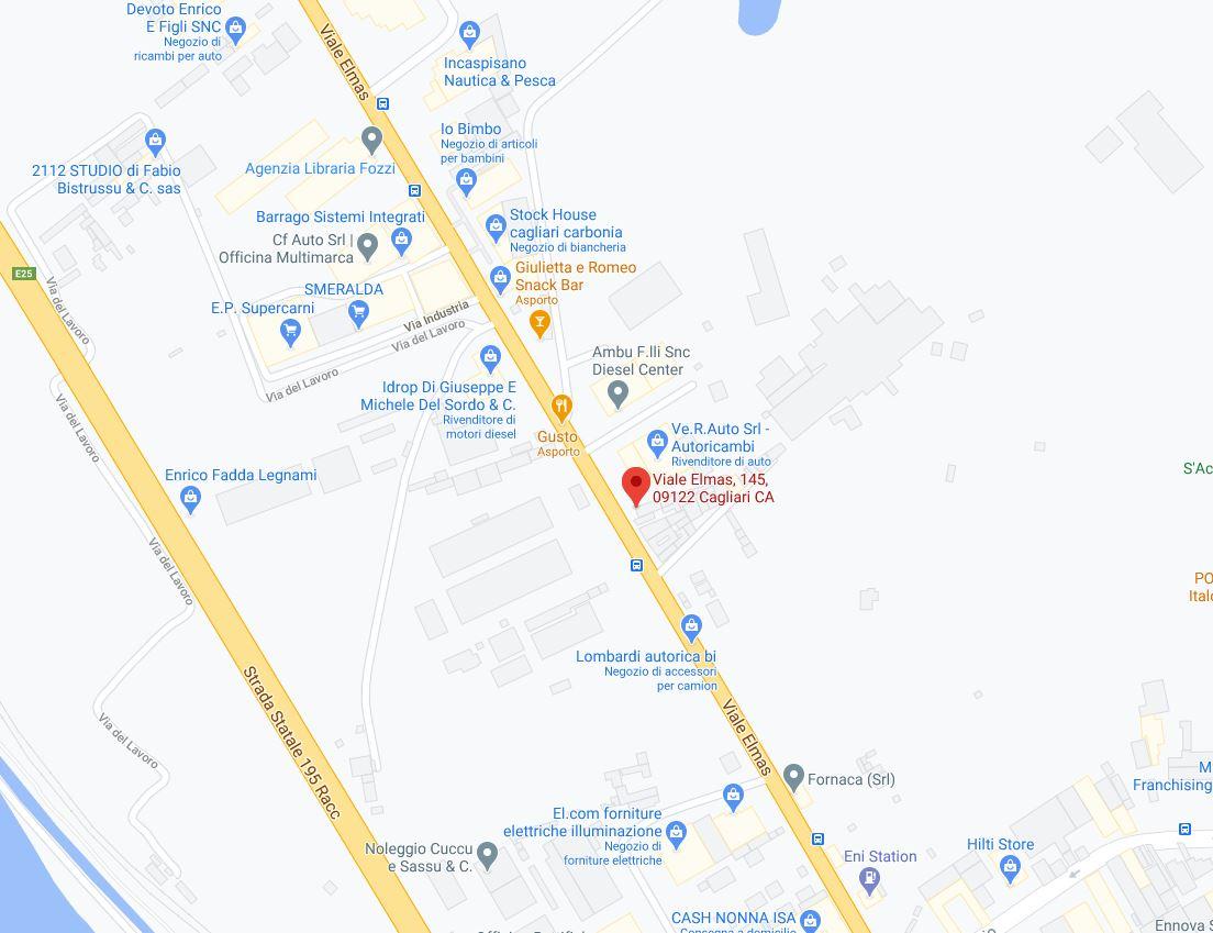 planimetria CAPANNONE CON CORTILE ALL'ASTA IN VIALE ELMAS, CAGLIARI (CA) - 1