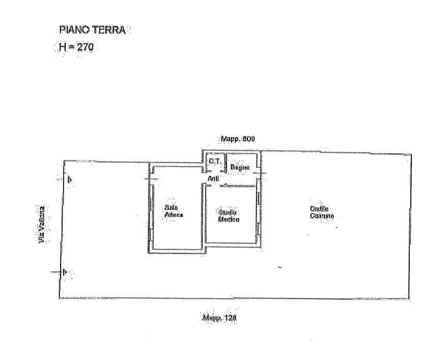 planimetria CASA INDIPENDENTE CON GIARDINO ALL'ASTA IN VIA VALLONA, CODEVIGO (PD) - 1