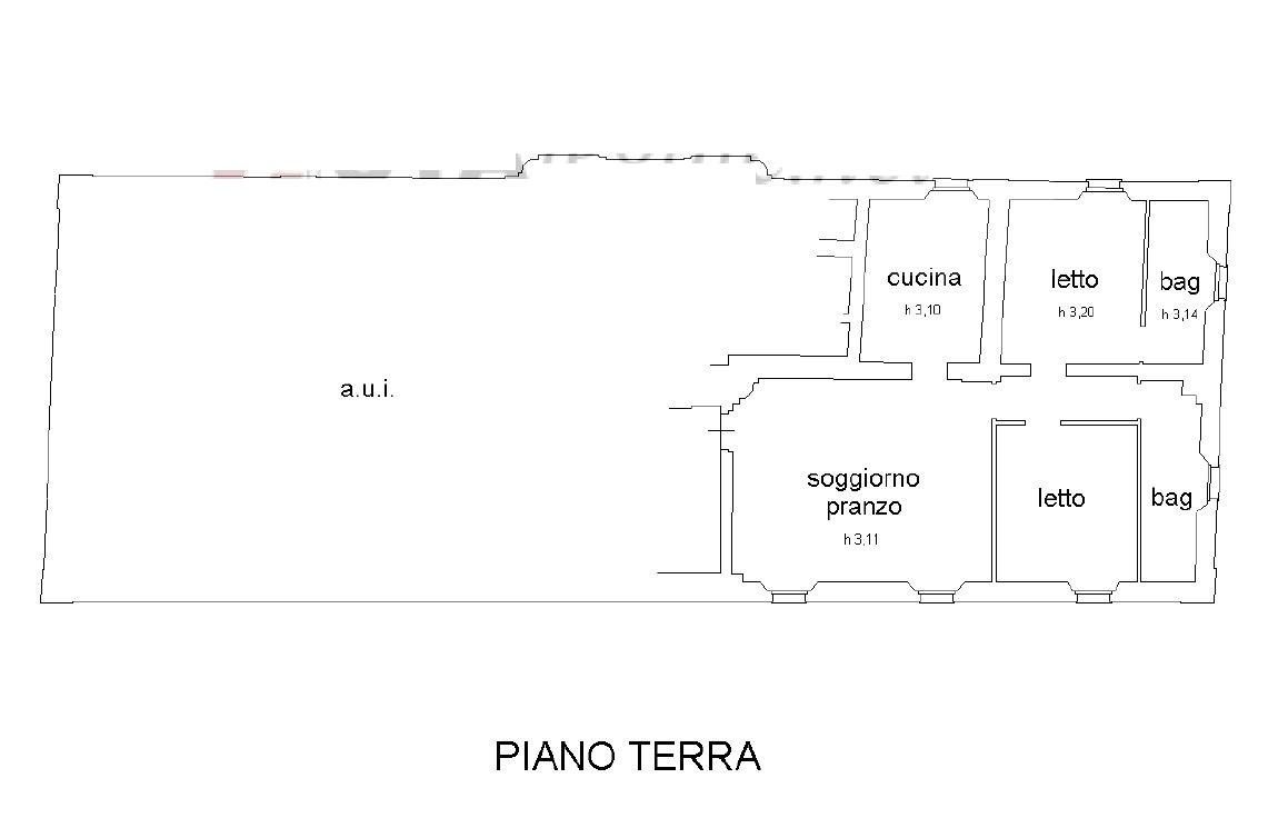 planimetria TRILOCALE CON BOX ALL'ASTA IN VIA BRACCESCA, RAVENNA (RA) - 1