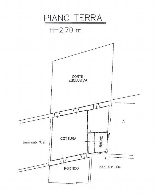 planimetria BILOCALE CON GIARDINO E BOX ALL'ASTA IN VIA FORESTA, TRAVAGLIATO (BS) - 1