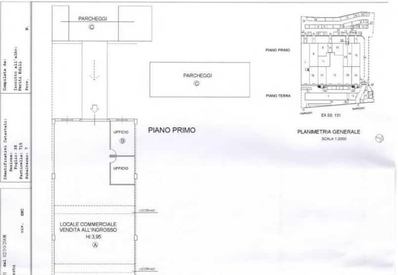 planimetria AMPIO NEGOZIO ALL'INTERNO DEL CENTRO TURRINOA ALL'ASTA IN VIA EX SS131, SESTU (CA) - 1